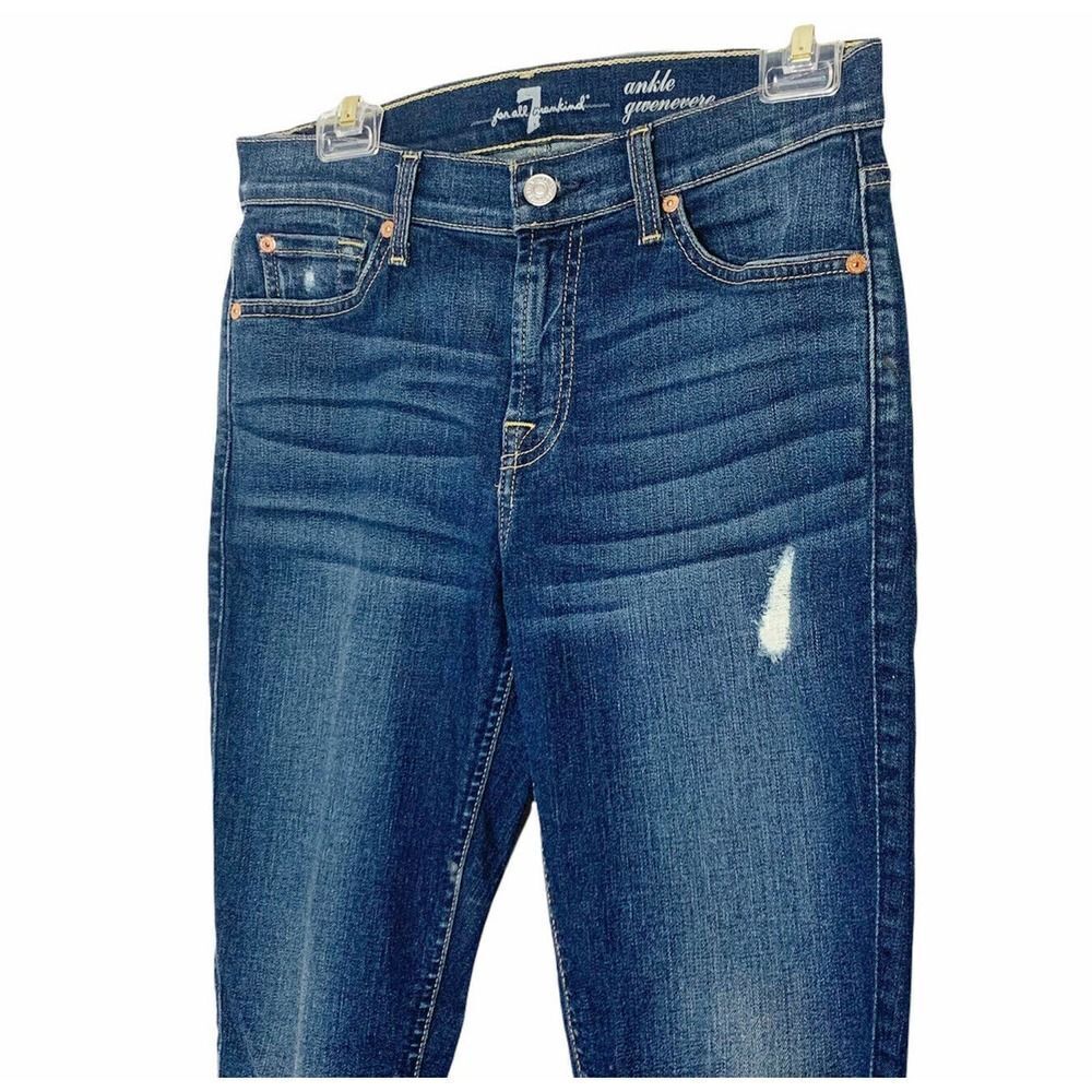 7 For All Mankind Raw Hem Gwenevere Ankle Jeans - Picture 4 of 10